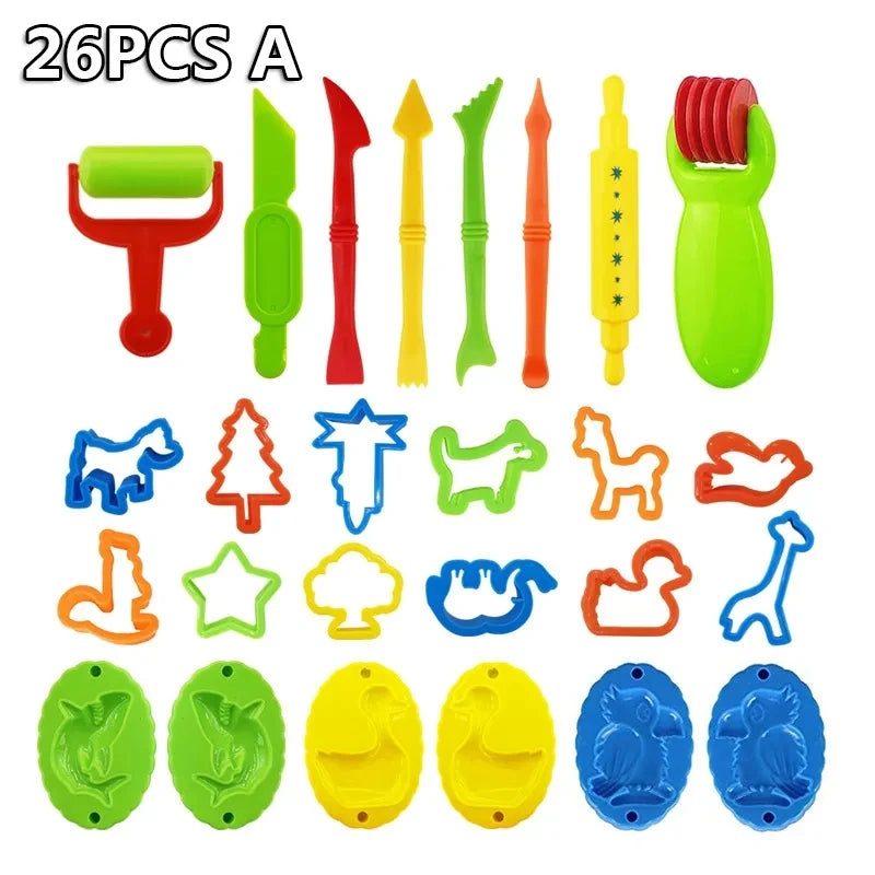 2023 Montessori Toys Inspired Plasticine Mold Toy Set Educational DIY Educational Toys for Dough Tools for Children Kid Boy Gift