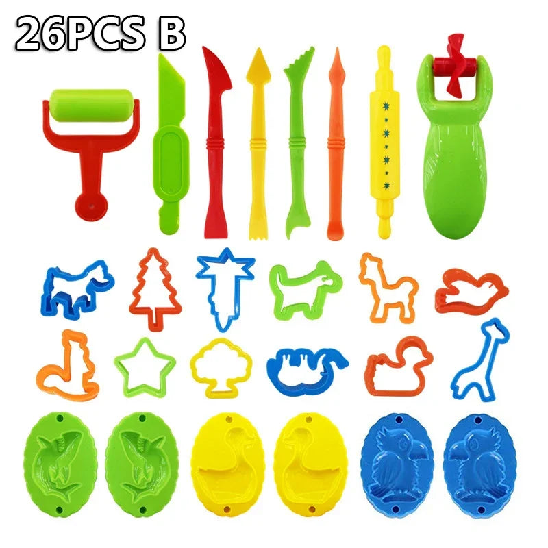 2023 Montessori Toys Inspired Plasticine Mold Toy Set Educational DIY Educational Toys for Dough Tools for Children Kid Boy Gift