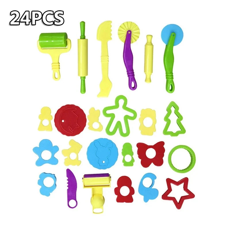 2023 Montessori Toys Inspired Plasticine Mold Toy Set Educational DIY Educational Toys for Dough Tools for Children Kid Boy Gift