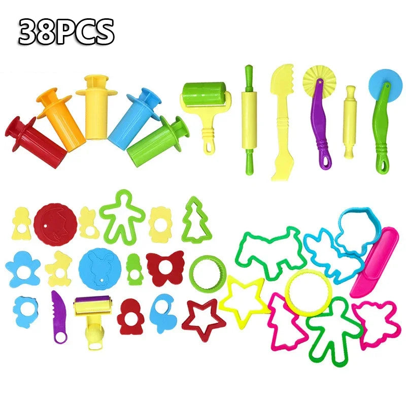 2023 Montessori Toys Inspired Plasticine Mold Toy Set Educational DIY Educational Toys for Dough Tools for Children Kid Boy Gift