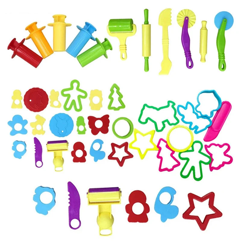 2023 Montessori Toys Inspired Plasticine Mold Toy Set Educational DIY Educational Toys for Dough Tools for Children Kid Boy Gift